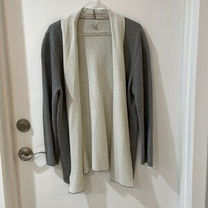A NEW DAY  gray ivory white  super soft open front cardigan M